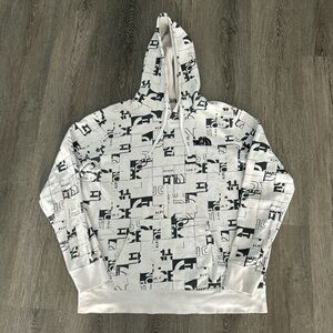 Graphic White and Black Hoodie